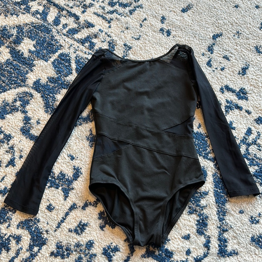 Black dance leotard